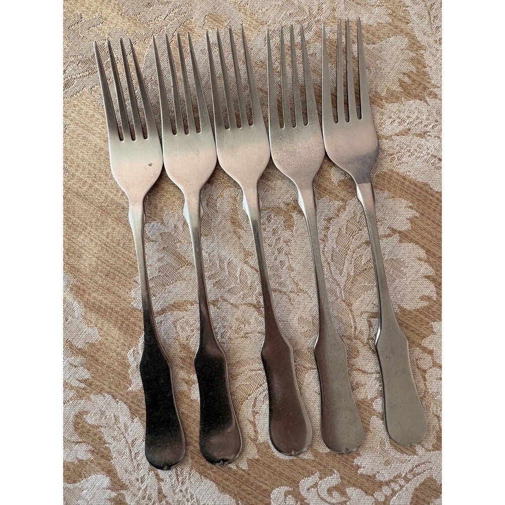 Chesterfield Stainless by Present 5 Dinner Forks 7 1/4" Hong Kong Vintage